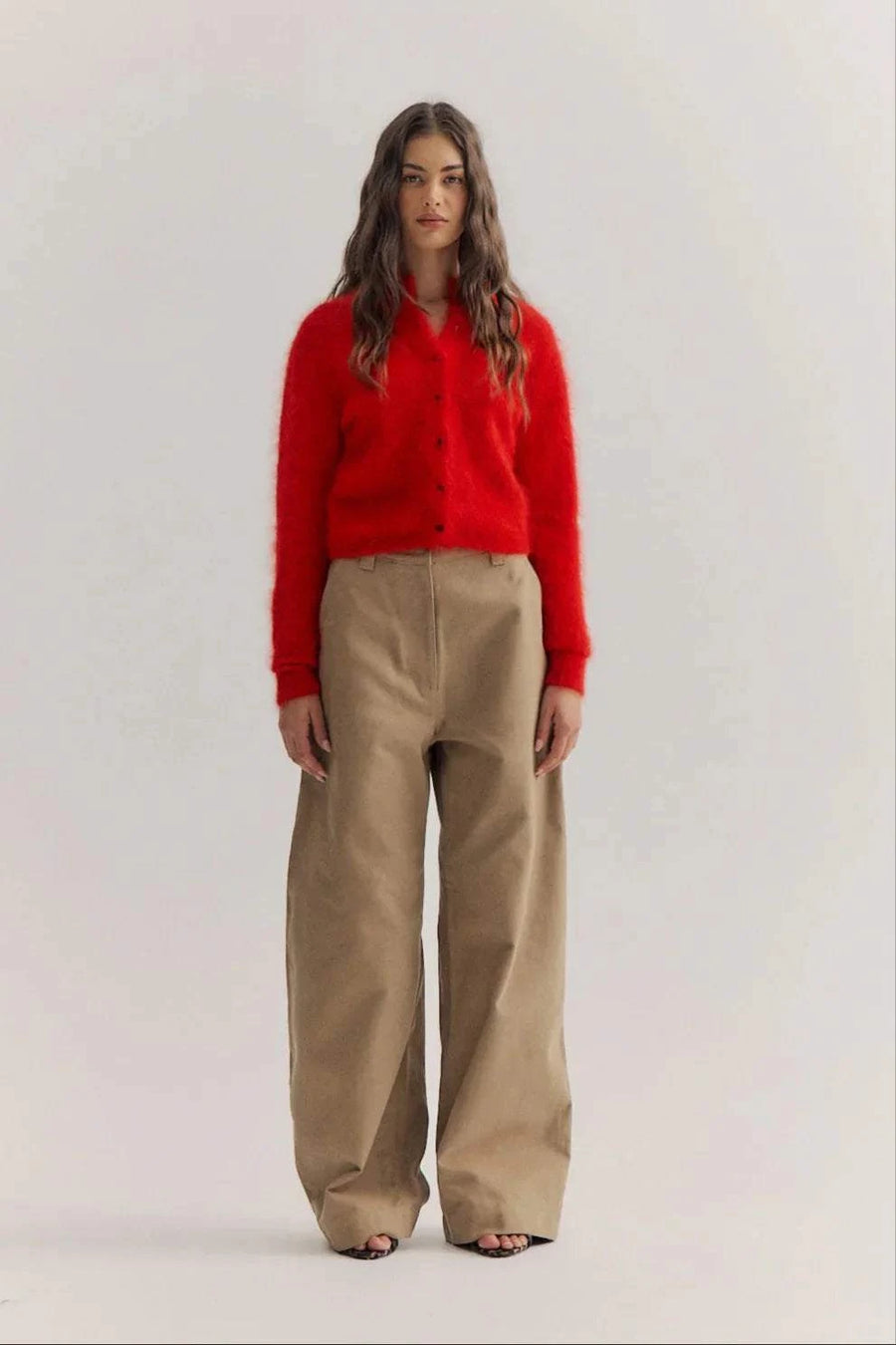 World of Nomads Bella Cashmere Cardigan Flame