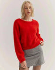 World of Nomads Stella Cashmere Boat Neck Knit Flame