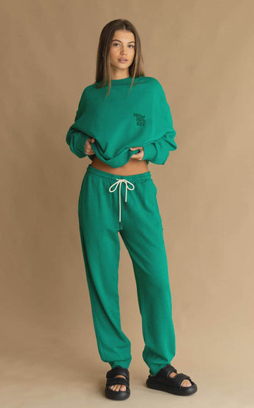 Araminta James Zip Hem Trackpant Washed Ivy