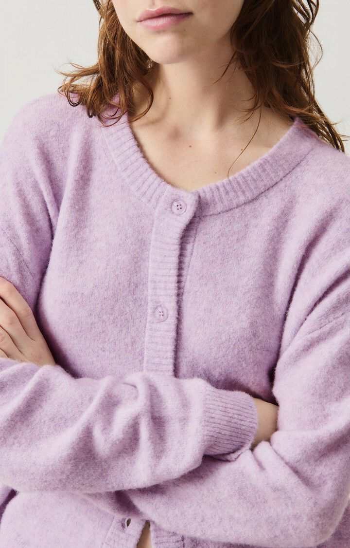 American Vintage Damsville Womens Cardigan Melange Glycine