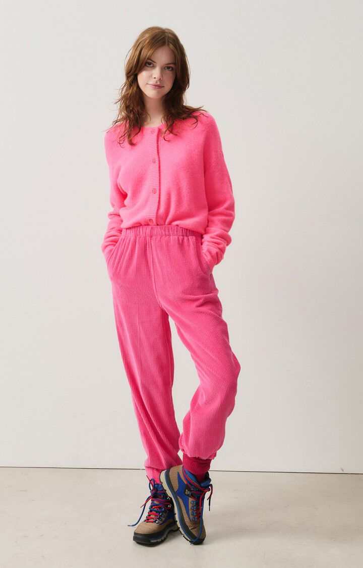 American Vintage Damsville Womens Cardigan Fluo Pink