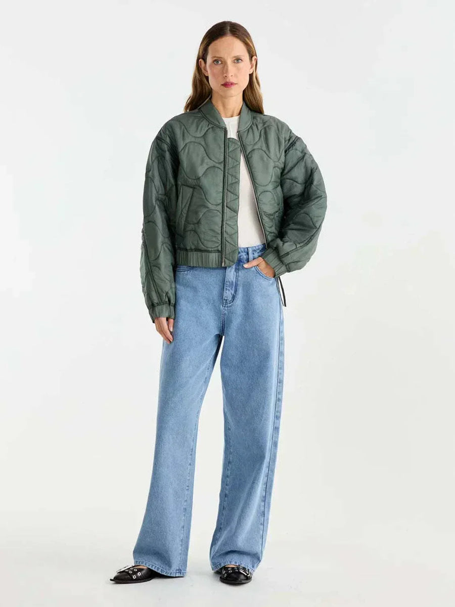 Ena Pelly Magnolia Quilted Jacket Olive