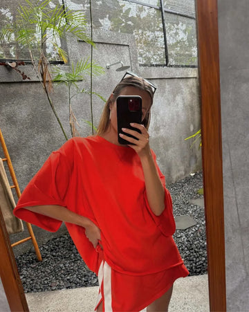 Luna Lane The Mason Tee Chilli