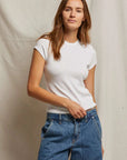 Perfectwhitetee Jude Ribbed Baby Tee White