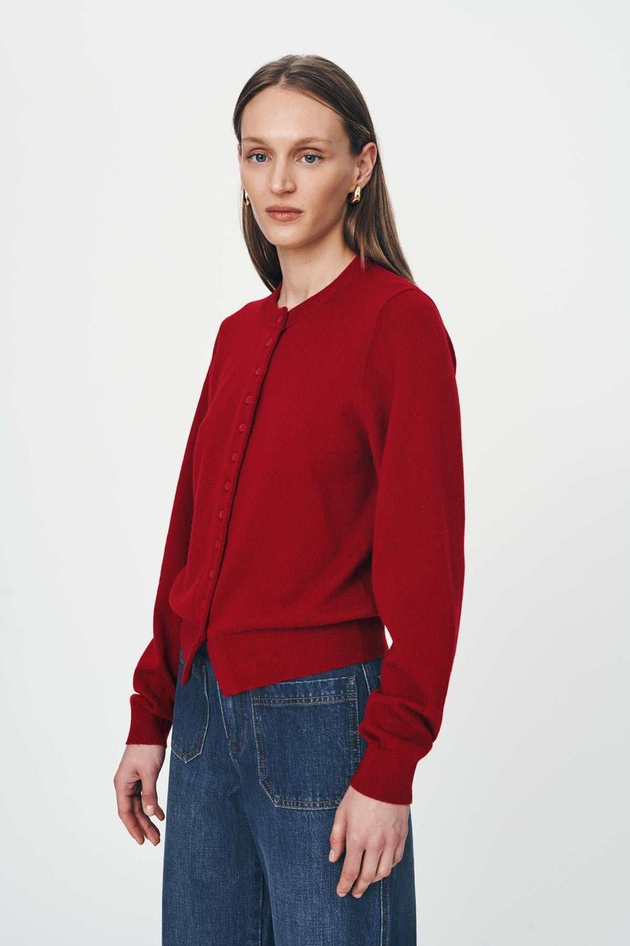 Rowie Maeve Knit Cardigan Rust Red