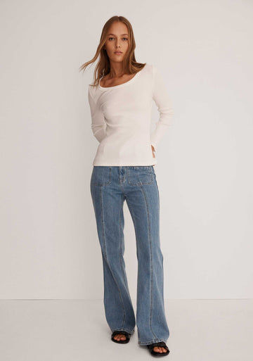 Morrison Cassie Long Sleeve Tee White