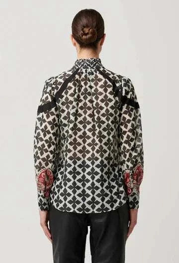 Once Was Astrid Cotton Silk Shirt Country Tapestry