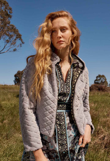 Once Was Rylie Reversible Faux Fur Jacket Dahlia Fields