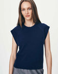Rowie Quinn Merino Knit Vest Royal Blue