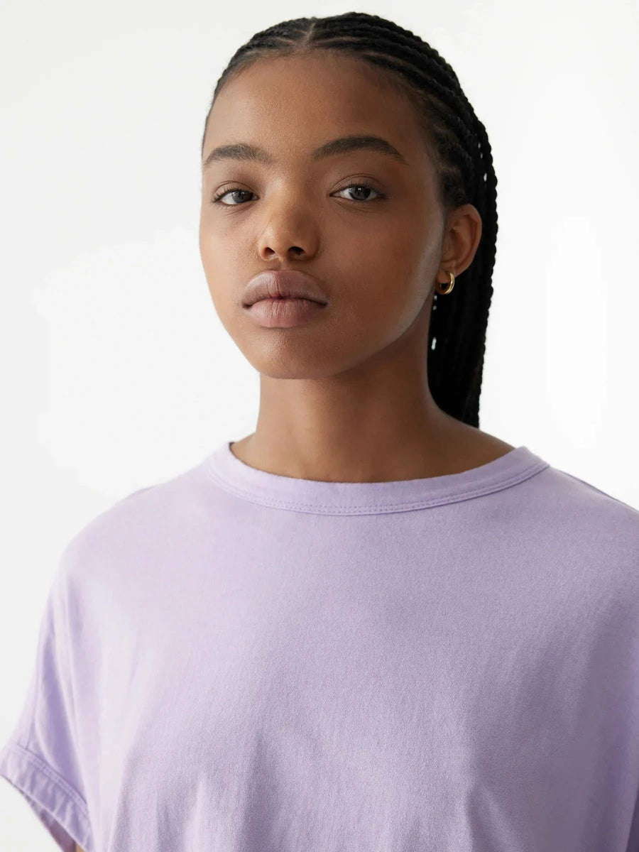 Bassike Slouch Circle Tank Faded Lavender