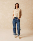 Indi and Cold Chaleco Crudo Cardigan
