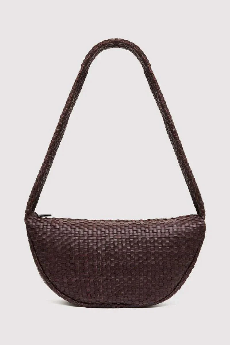 St Agni Lattice Weave Crescent Bag Port