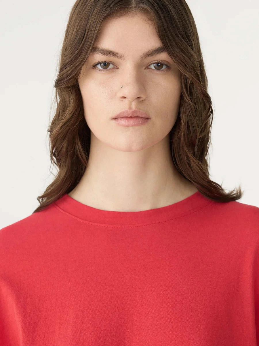 Bassike Slouch Side Step T.Shirt Hibiscus