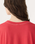 Bassike Slouch Side Step T.Shirt Hibiscus