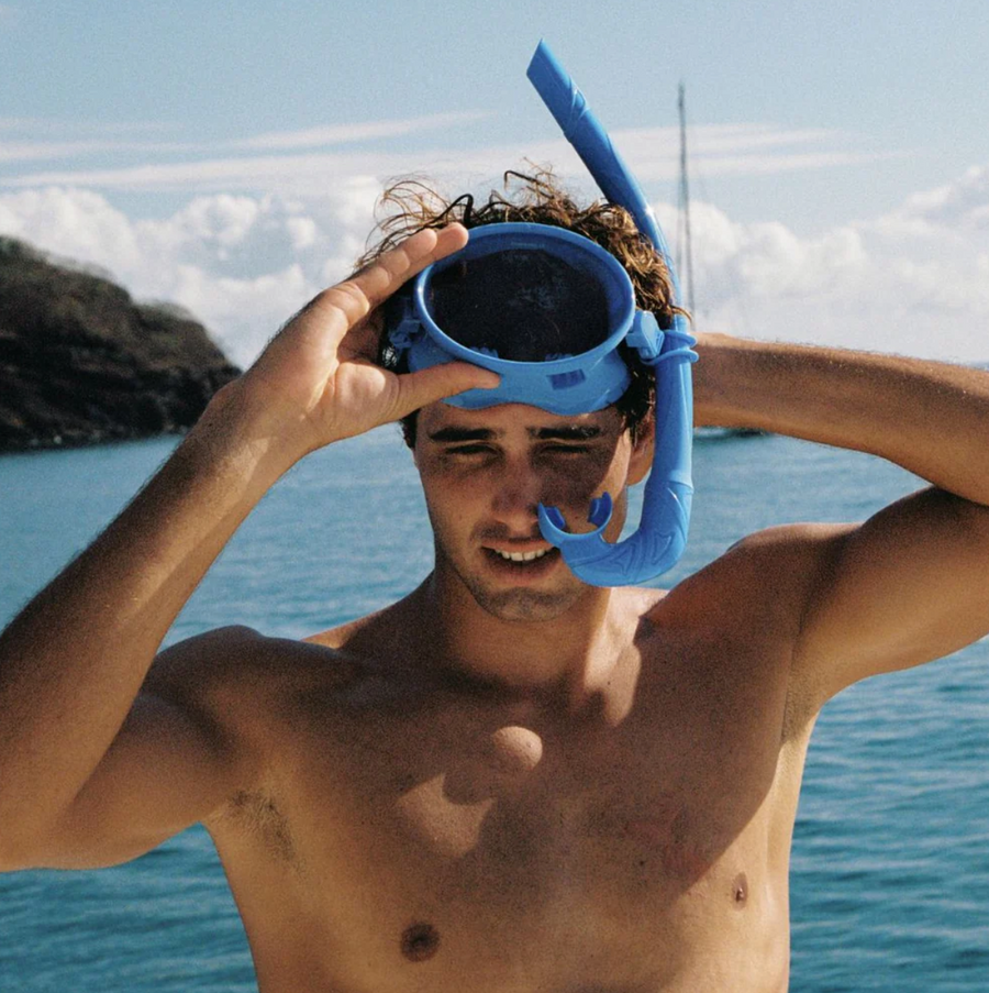Gentle Habits Dive Mask and Snorkel Set Immersion Blue