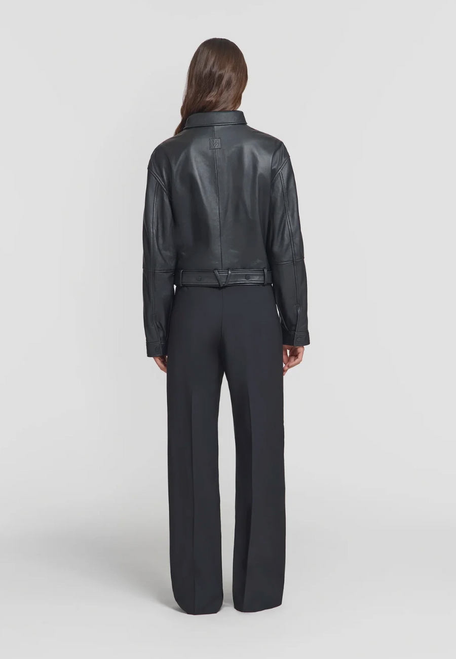 Viktoria and Woods Rampage Leather Bomber Jacket Black