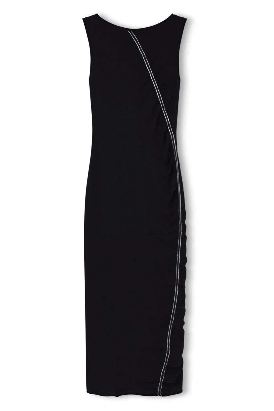 Zulu and Zephyr Contrast Knit Dress Black