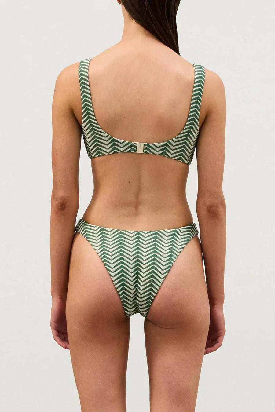 Zulu and Zephyr Zig Zag Curve Brief Green