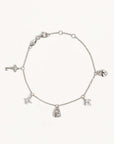 By Charlotte Sterling Silver Love Unlocked Charm Bracelet