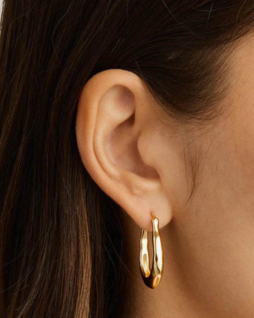 Charlotte 18k Gold Vermeil Radiant Energy Large Hoops