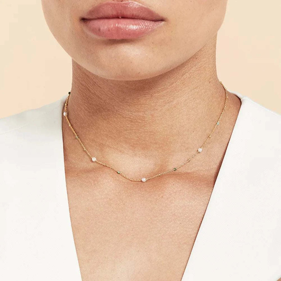 Dean Rosa Pearl Necklace Green