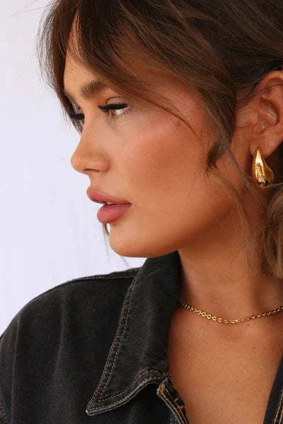 Barny Tear Drop Earrings Gold